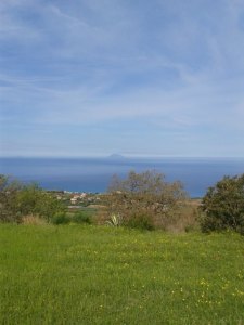 La vista panoramica con Stromboli in fondo